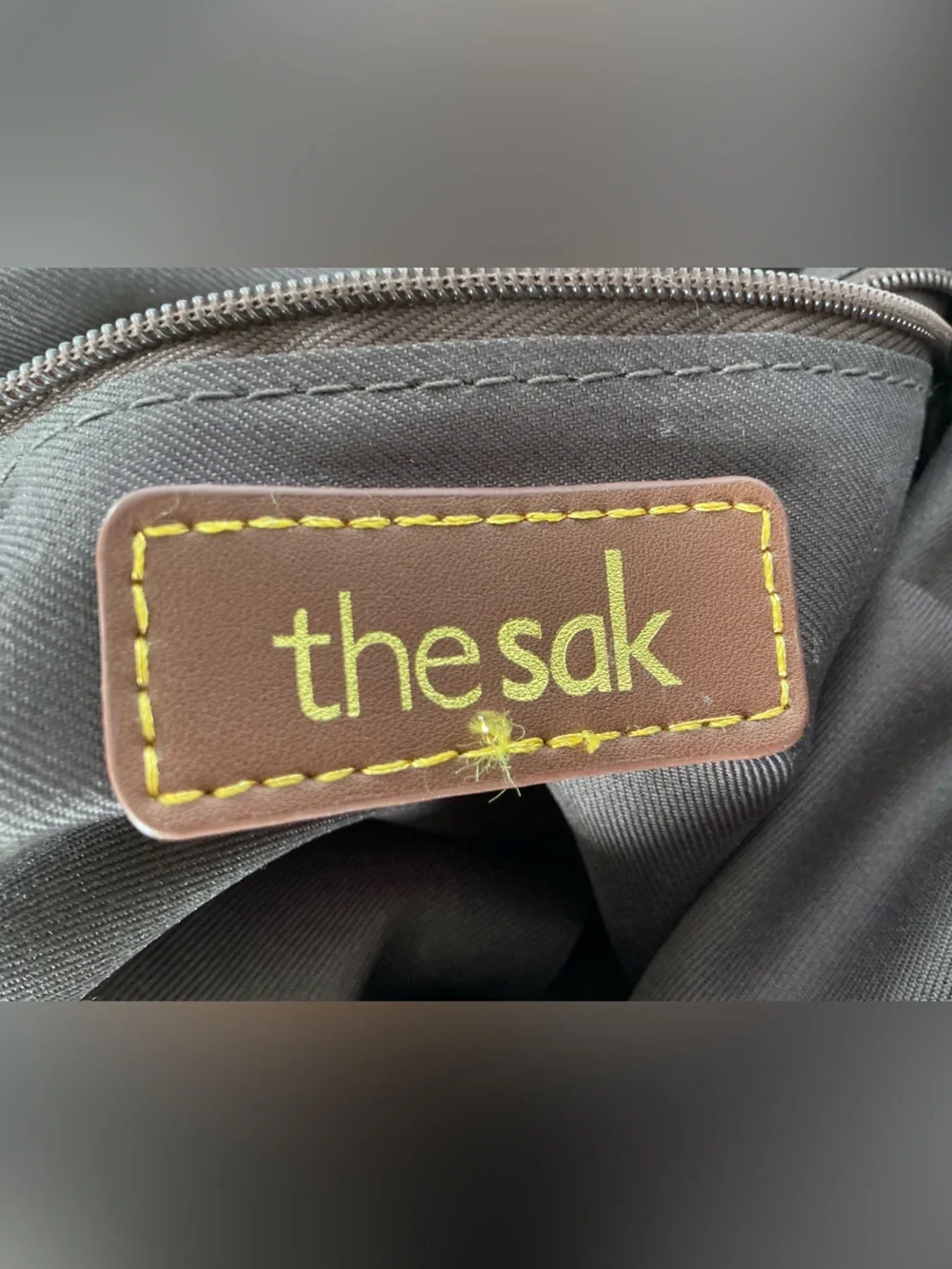 The Sak Sequoia Striped Crochet Hobo Bag in Brown and Cream